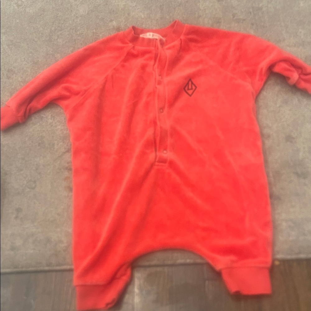 Vibrant Red Kids Footie